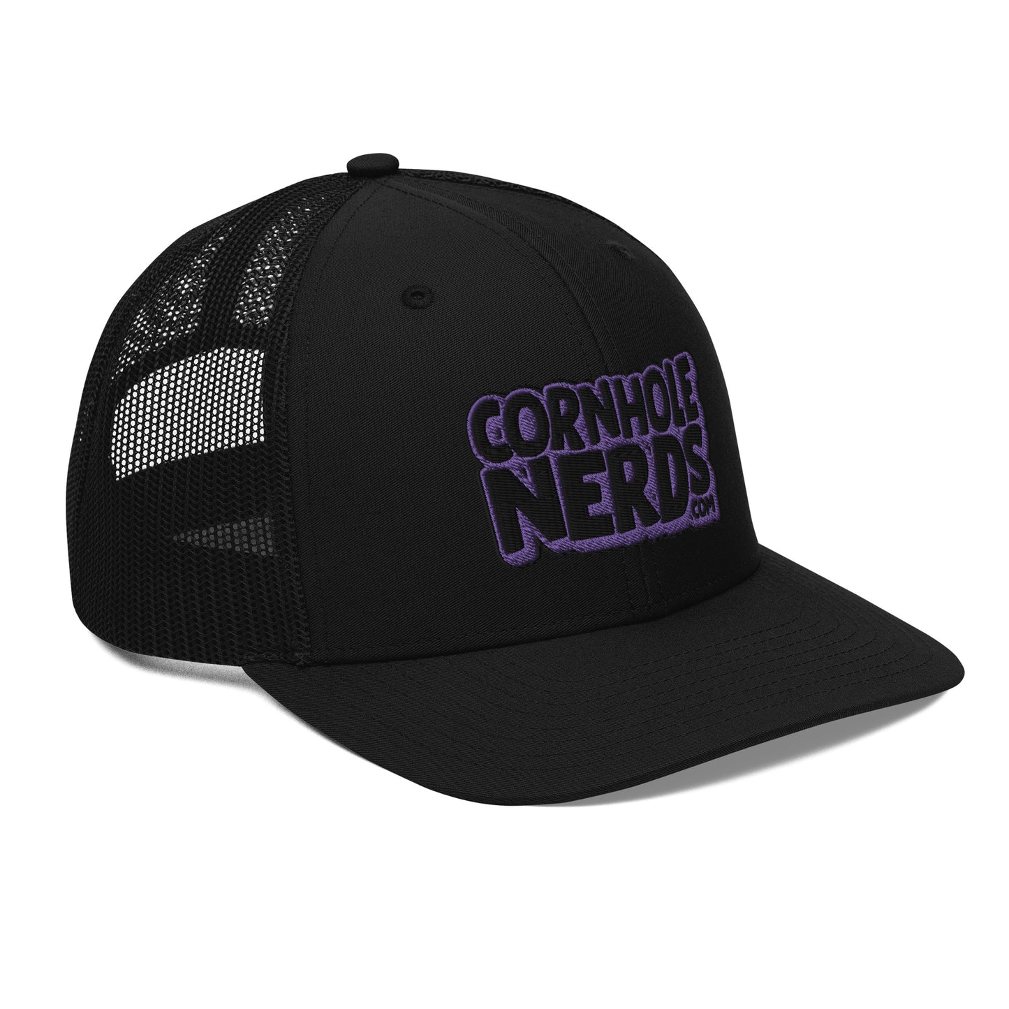 black/purple nerds logo Richardson 112 snapback Trucker hat