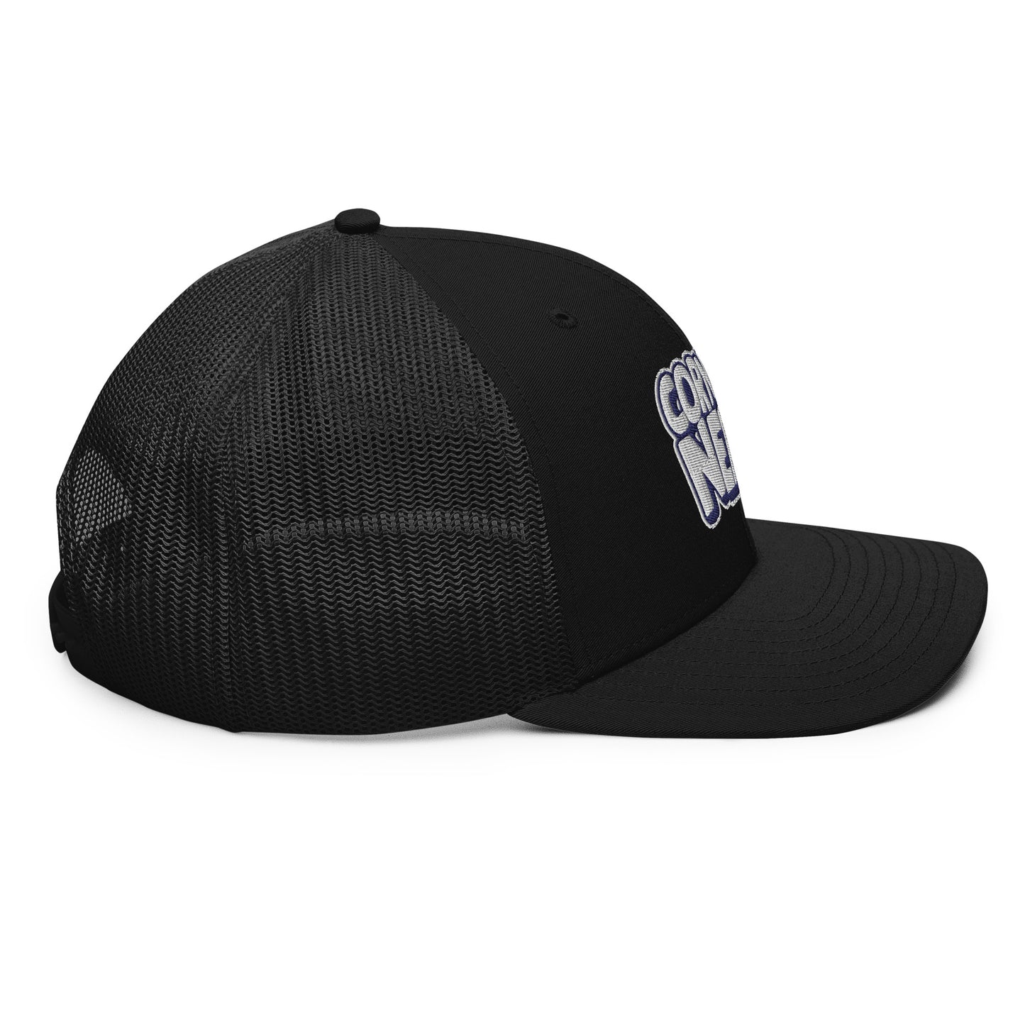 white/navy nerds logo Richardson 112 snapback Trucker hat