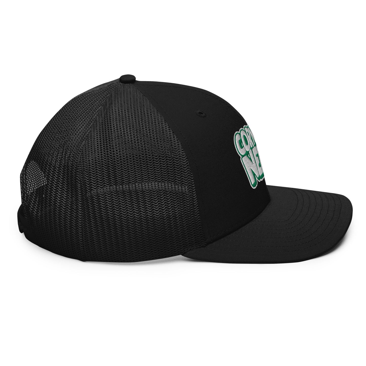 white/kelly green nerds logo Richardson 112 snapback Trucker hat