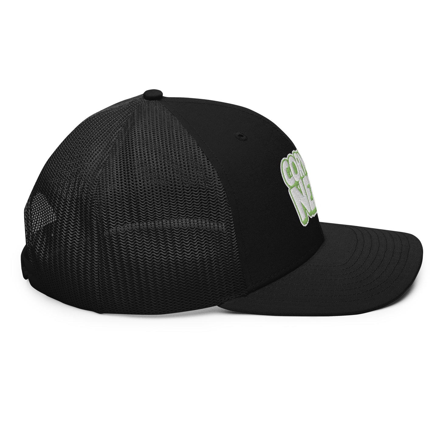 white/kiwi green nerds logo Richardson 112 snapback Trucker hat