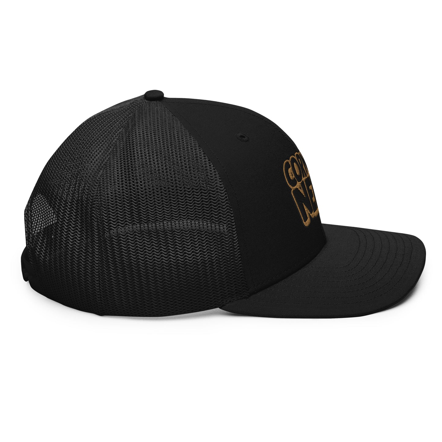 black/gold nerds logo Richardson 112 snapback Trucker hat