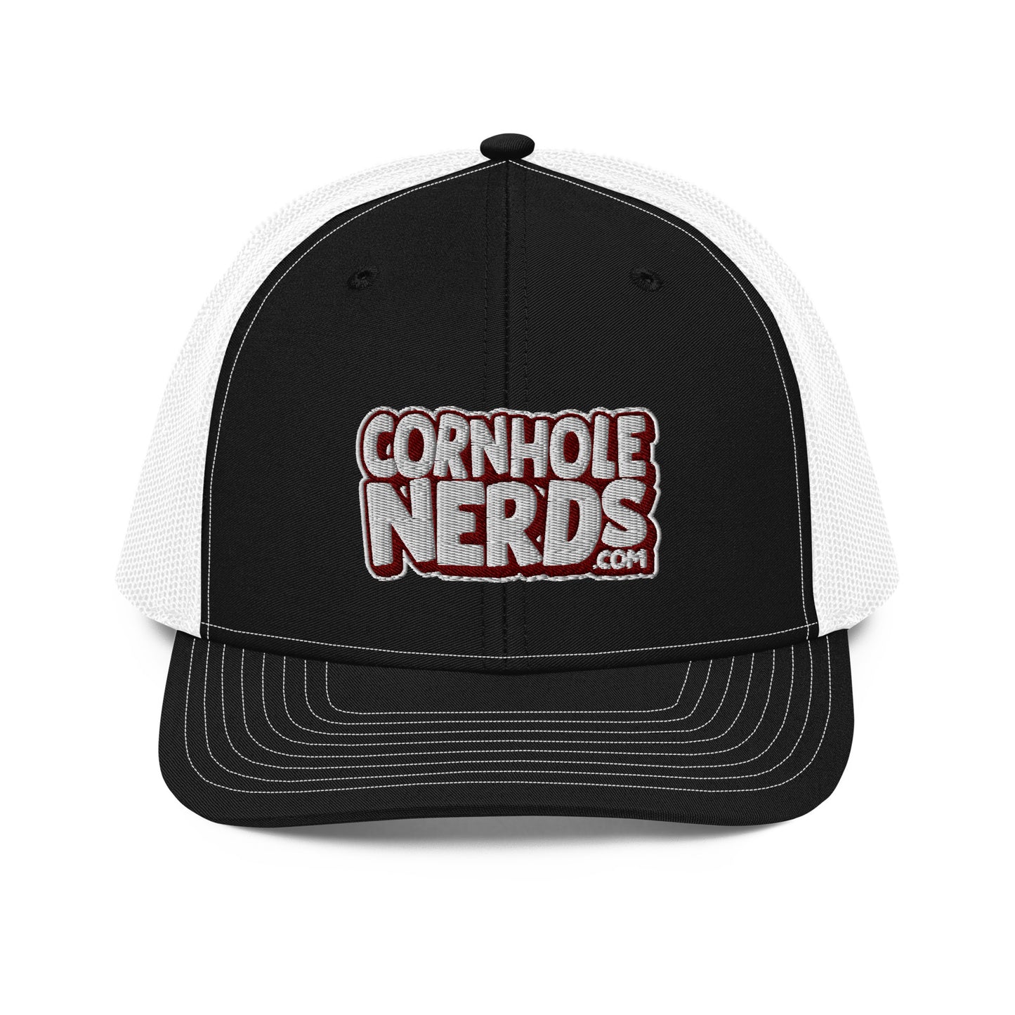 white/maroon nerds logo Richardson 112 snapback Trucker hat