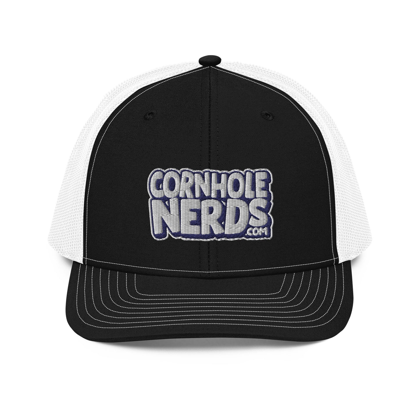 white/navy nerds logo Richardson 112 snapback Trucker hat