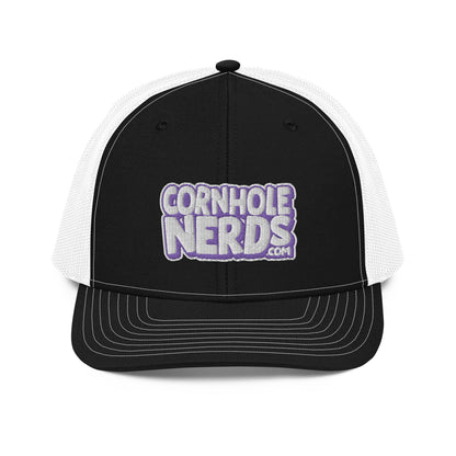 white/purple nerds logo Richardson 112 snapback Trucker hat