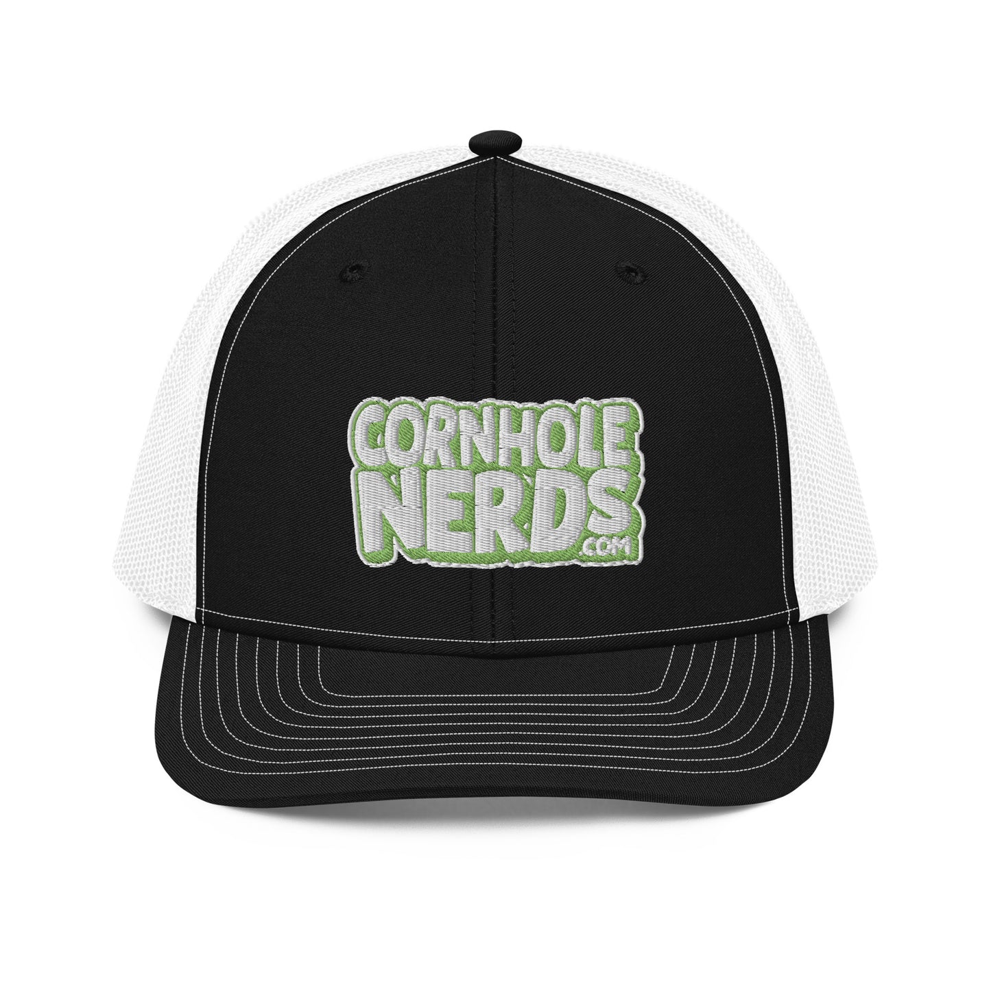 white/kiwi green nerds logo Richardson 112 snapback Trucker hat