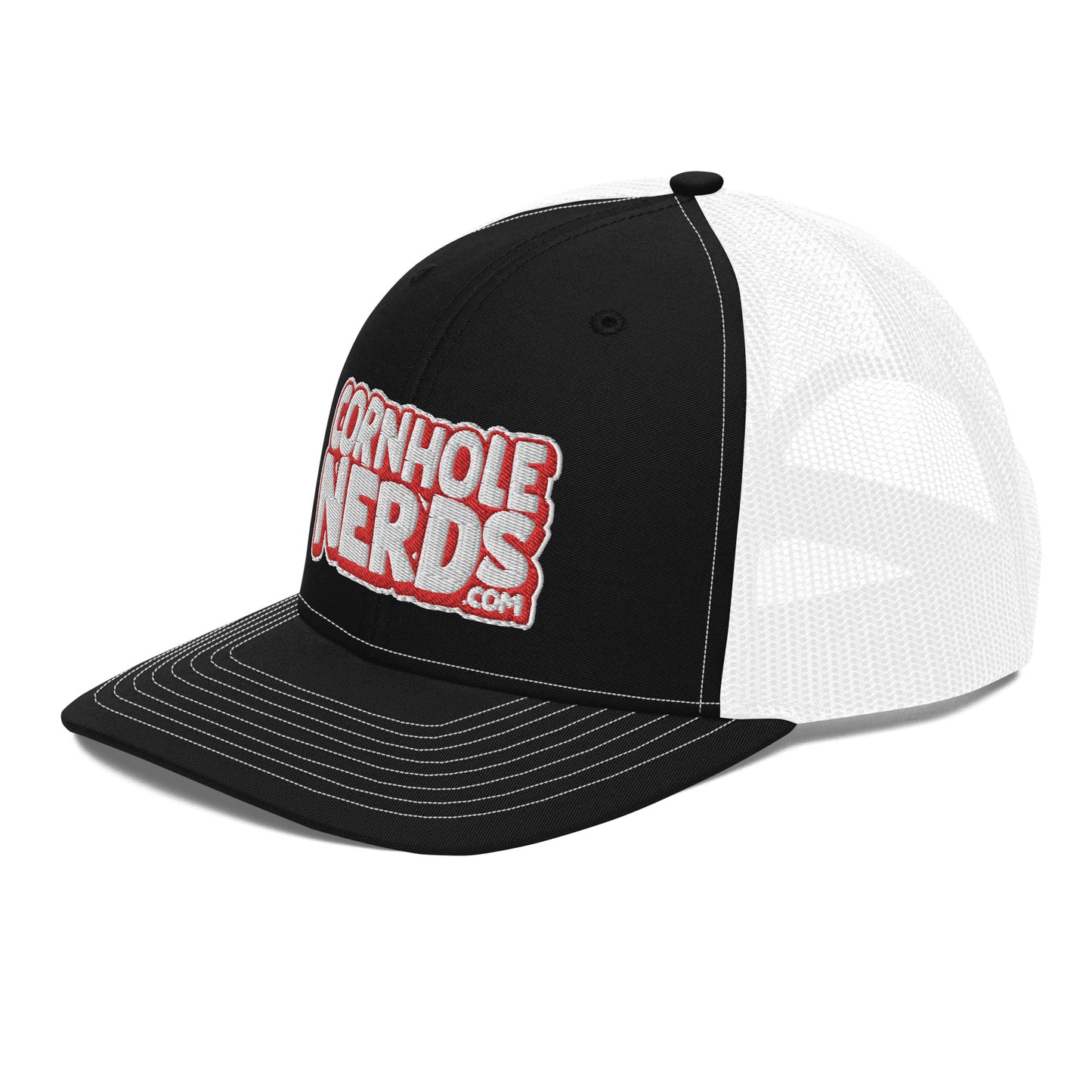 white/red nerds logo Richardson 112 snapback Trucker hat