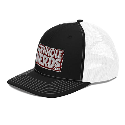 white/maroon nerds logo Richardson 112 snapback Trucker hat