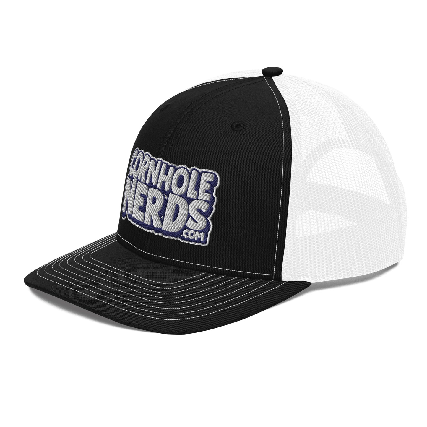 white/navy nerds logo Richardson 112 snapback Trucker hat