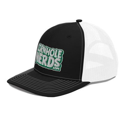 white/kelly green nerds logo Richardson 112 snapback Trucker hat