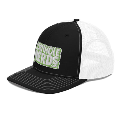 white/kiwi green nerds logo Richardson 112 snapback Trucker hat