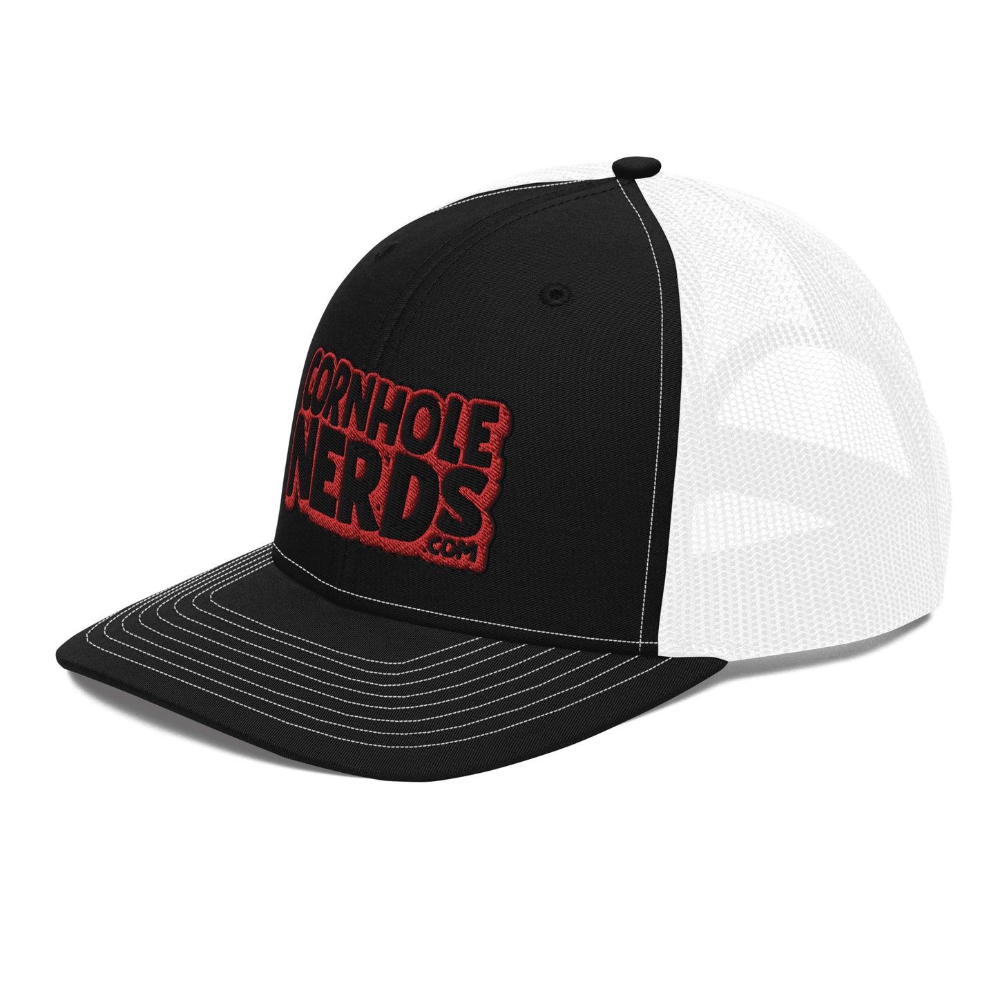 black/red nerds logo Richardson 112 snapback Trucker hat