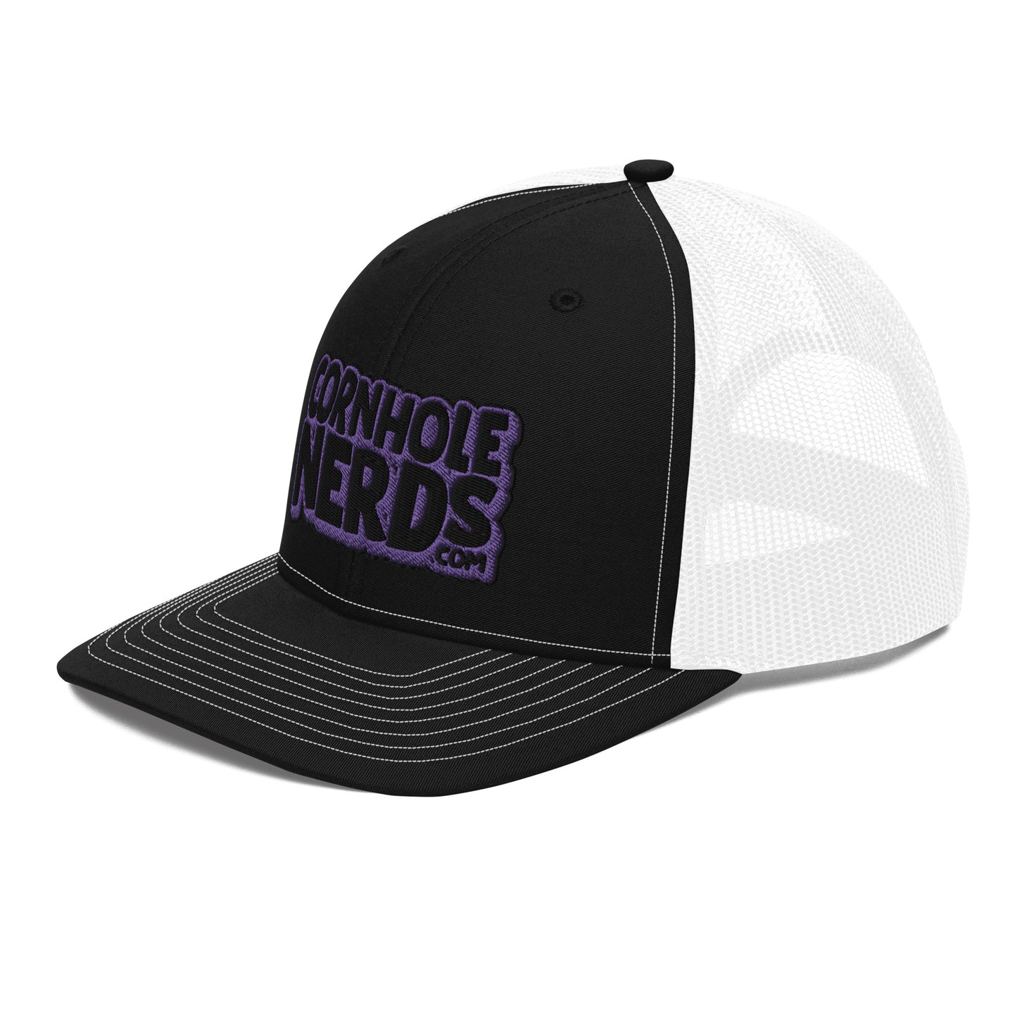 black/purple nerds logo Richardson 112 snapback Trucker hat