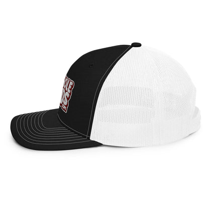 white/maroon nerds logo Richardson 112 snapback Trucker hat