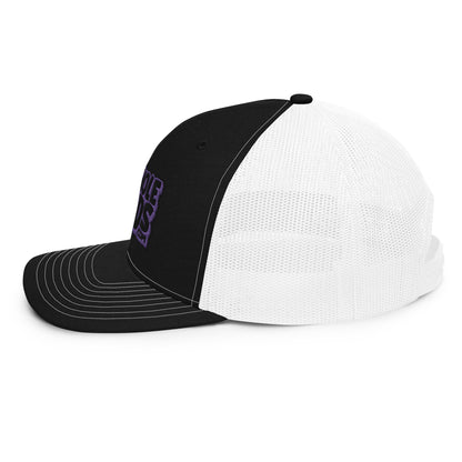 black/purple nerds logo Richardson 112 snapback Trucker hat