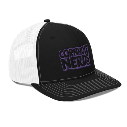 black/purple nerds logo Richardson 112 snapback Trucker hat