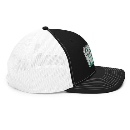 white/kelly green nerds logo Richardson 112 snapback Trucker hat