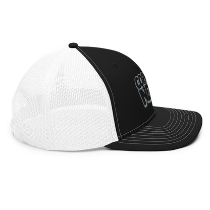 black/gray nerds logo Richardson 112 snapback Trucker hat