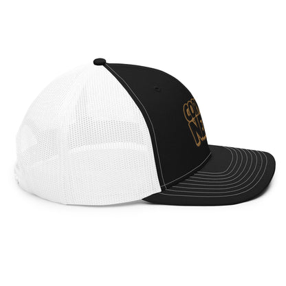 black/gold nerds logo Richardson 112 snapback Trucker hat