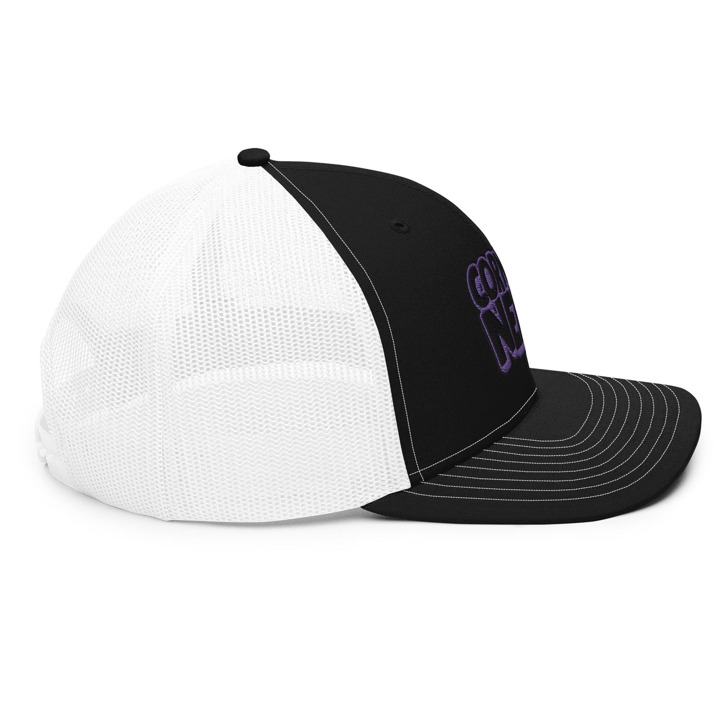 black/purple nerds logo Richardson 112 snapback Trucker hat