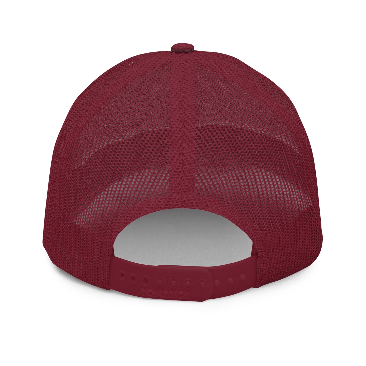 white/maroon nerds logo Richardson 112 snapback Trucker hat