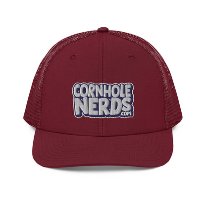 white/navy nerds logo Richardson 112 snapback Trucker hat