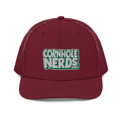 white/kelly green nerds logo Richardson 112 snapback Trucker hat