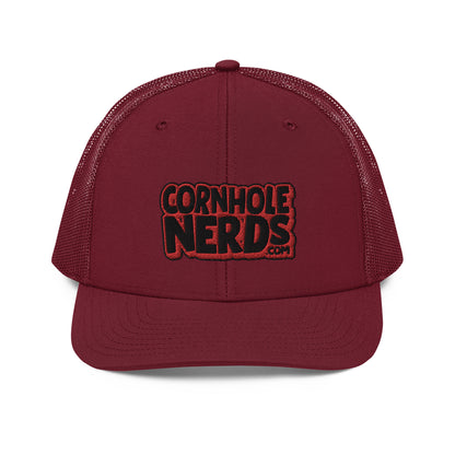 black/red nerds logo Richardson 112 snapback Trucker hat