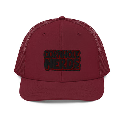 black/maroon nerds logo Richardson 112 snapback Trucker hat