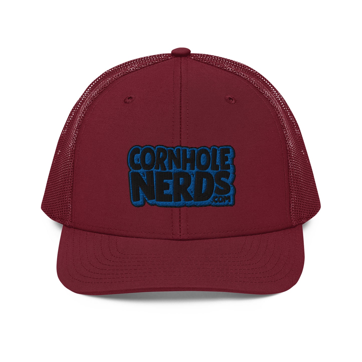 black/royal nerds logo Richardson 112 Trucker hat