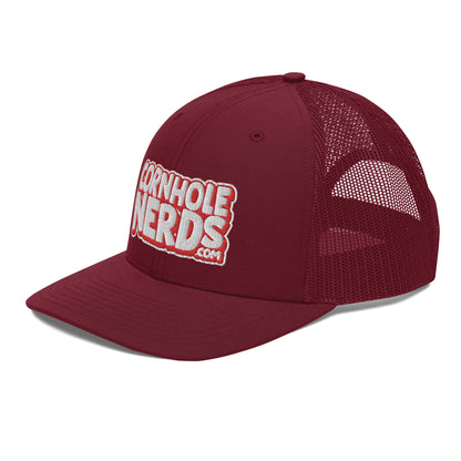 white/red nerds logo Richardson 112 snapback Trucker hat