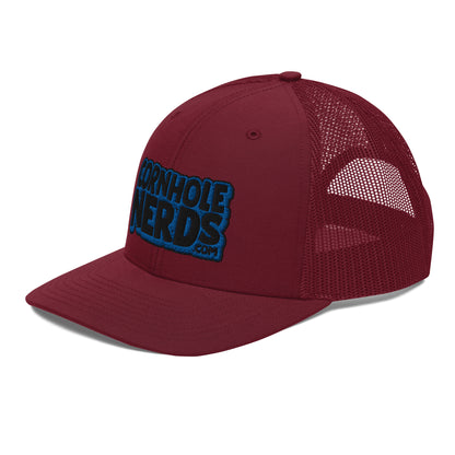 black/royal nerds logo Richardson 112 Trucker hat