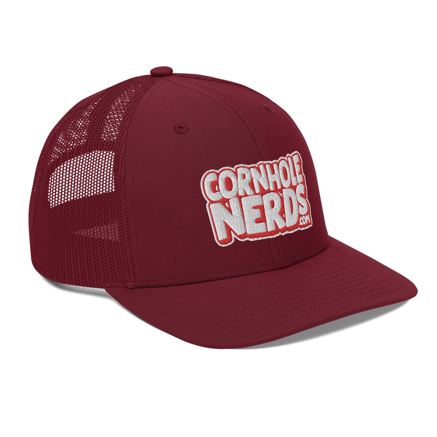 white/red nerds logo Richardson 112 snapback Trucker hat