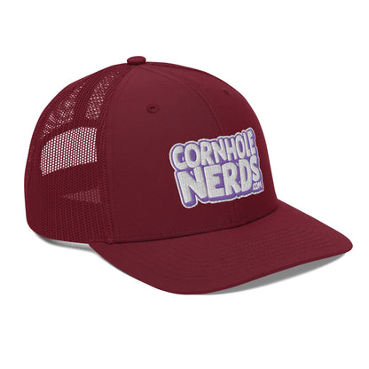 white/purple nerds logo Richardson 112 snapback Trucker hat