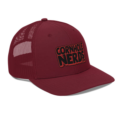 black/red nerds logo Richardson 112 snapback Trucker hat