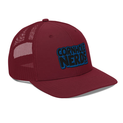 black/royal nerds logo Richardson 112 Trucker hat