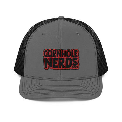 black/red nerds logo Richardson 112 snapback Trucker hat