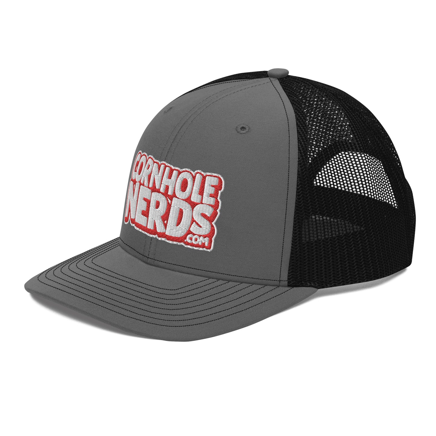 white/red nerds logo Richardson 112 snapback Trucker hat