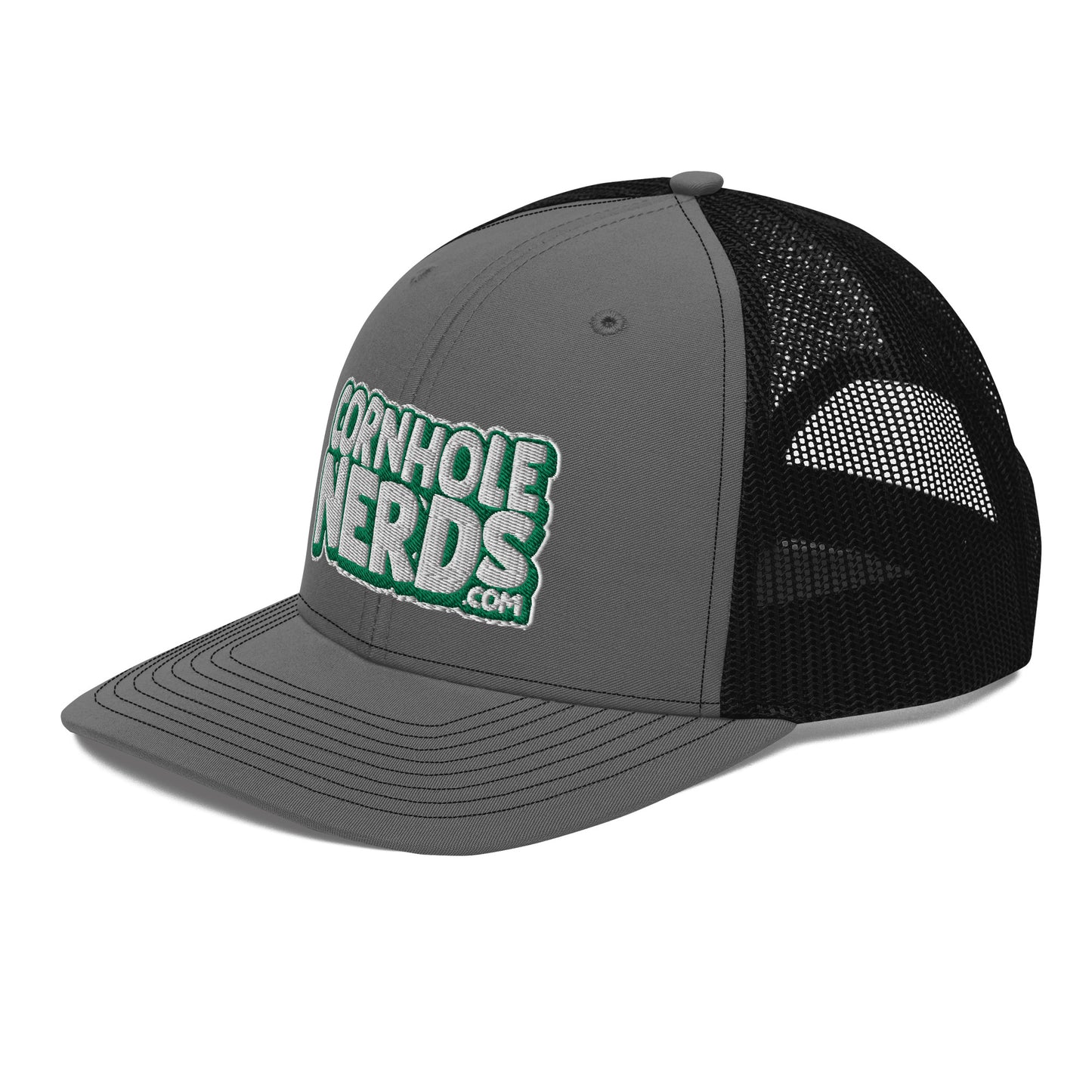 white/kelly green nerds logo Richardson 112 snapback Trucker hat