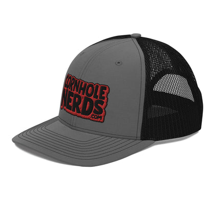 black/red nerds logo Richardson 112 snapback Trucker hat