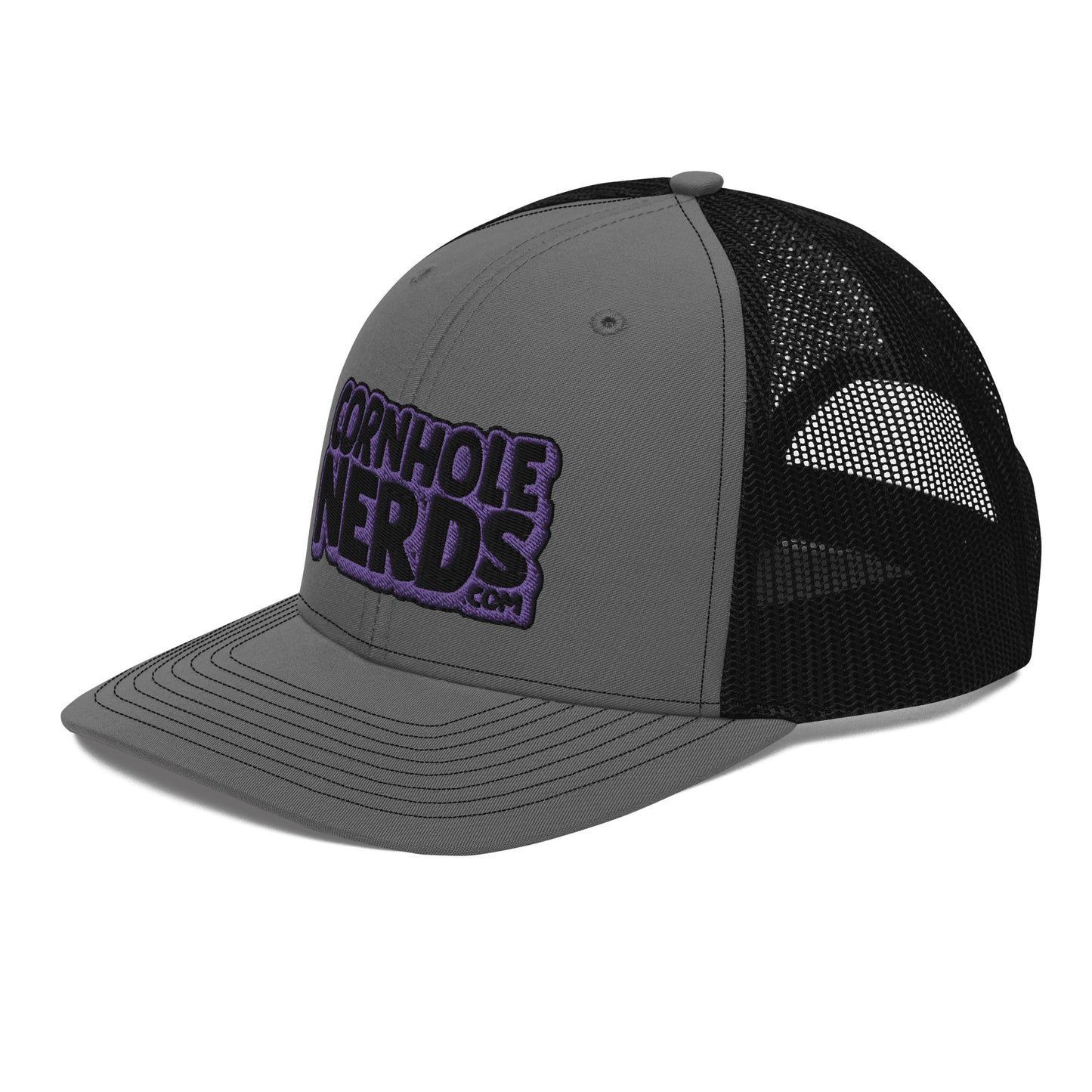 black/purple nerds logo Richardson 112 snapback Trucker hat