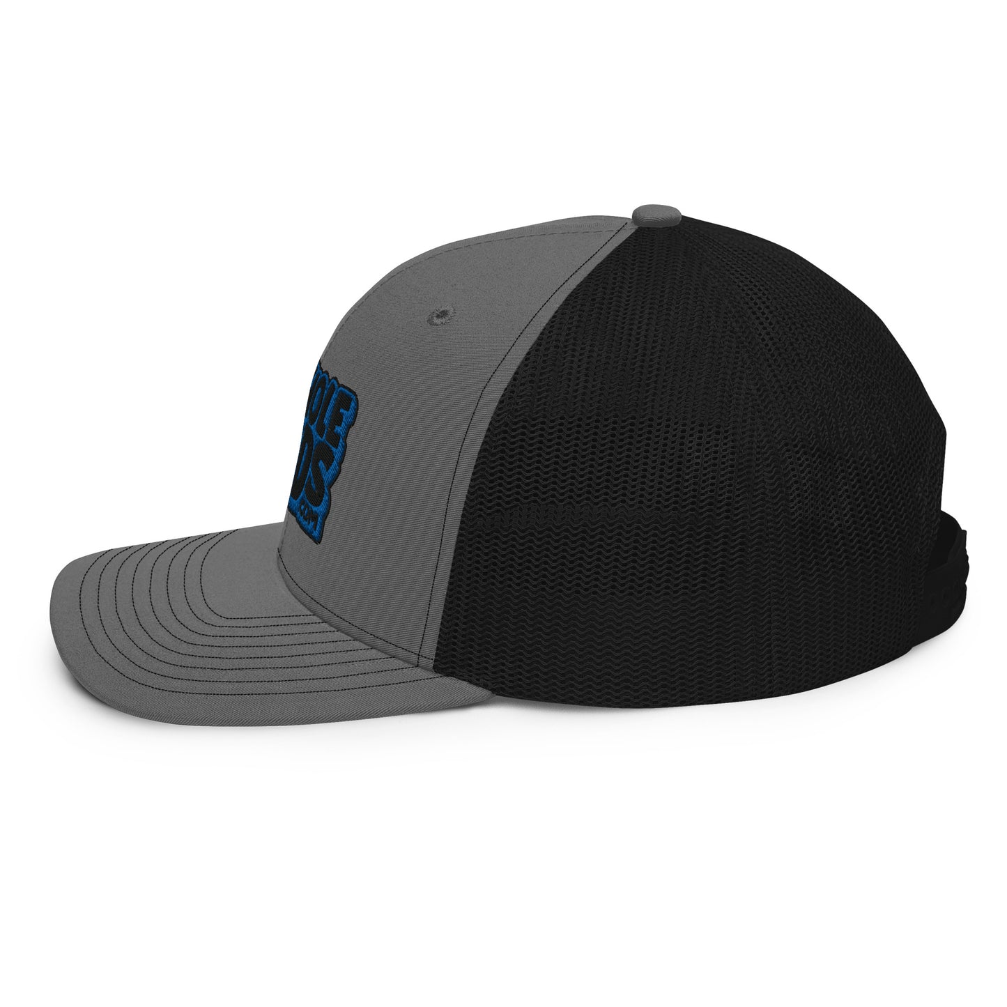 black/royal nerds logo Richardson 112 Trucker hat