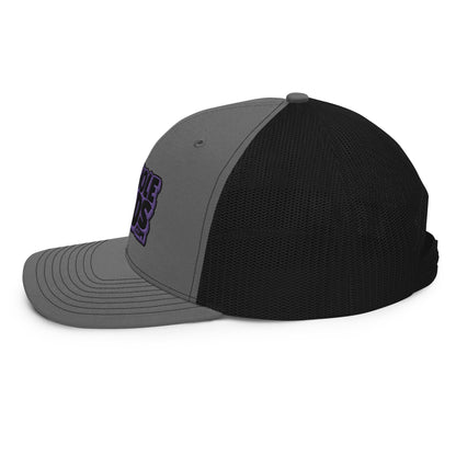 black/purple nerds logo Richardson 112 snapback Trucker hat