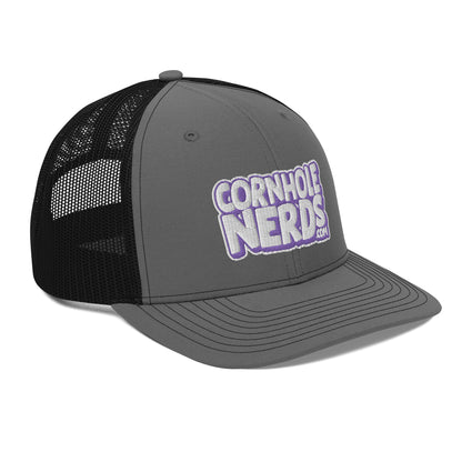 white/purple nerds logo Richardson 112 snapback Trucker hat