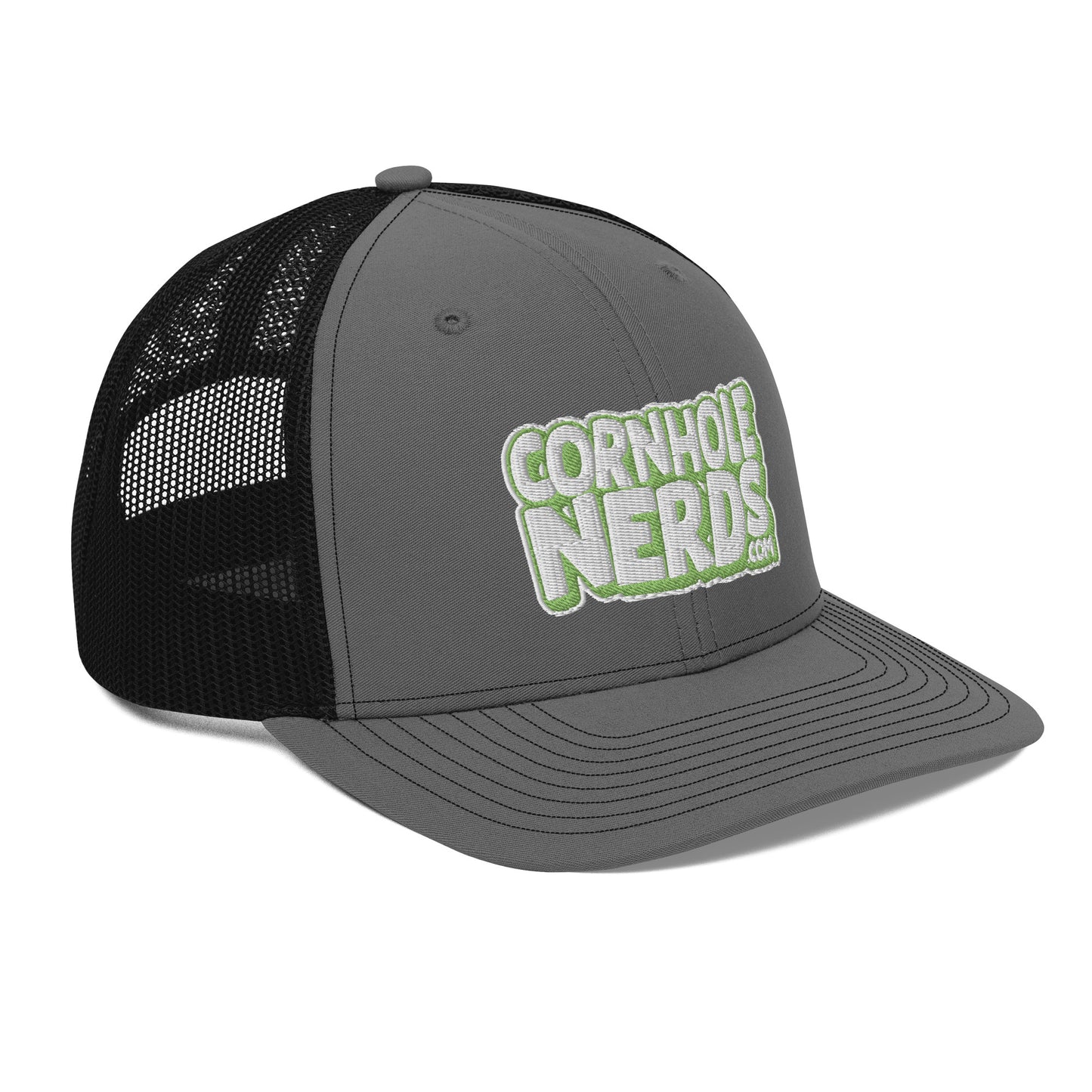 white/kiwi green nerds logo Richardson 112 snapback Trucker hat