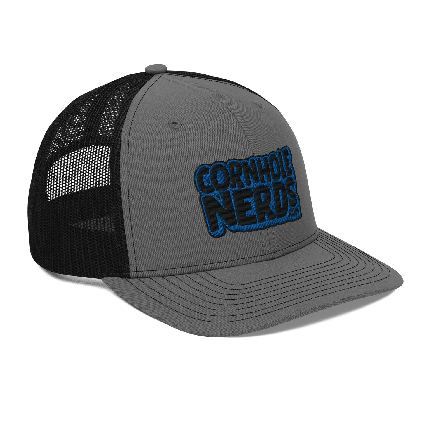 black/royal nerds logo Richardson 112 Trucker hat