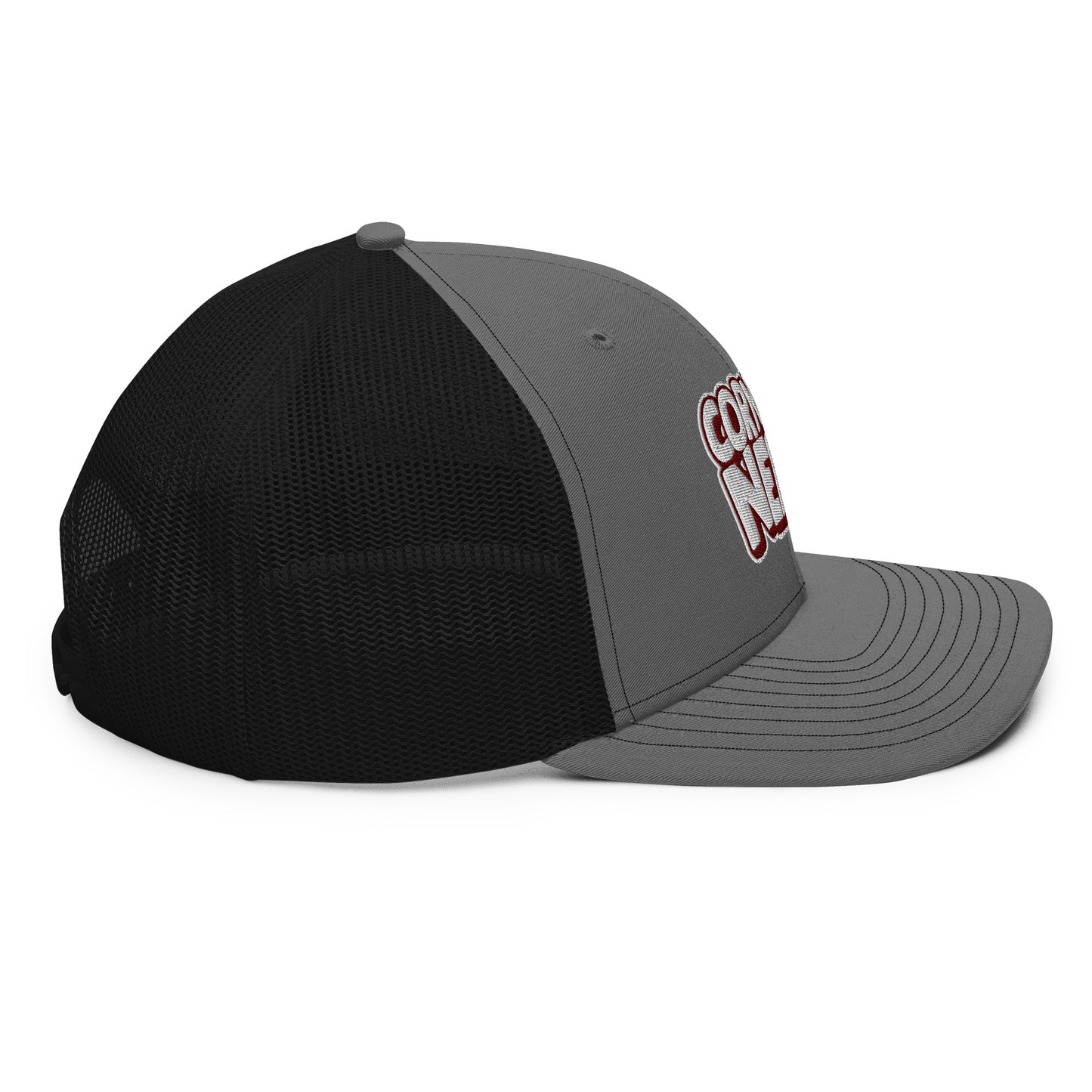 white/maroon nerds logo Richardson 112 snapback Trucker hat