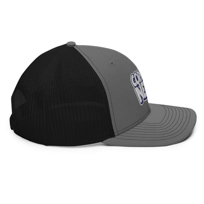 white/navy nerds logo Richardson 112 snapback Trucker hat