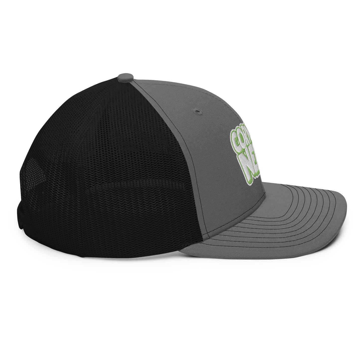 white/kiwi green nerds logo Richardson 112 snapback Trucker hat