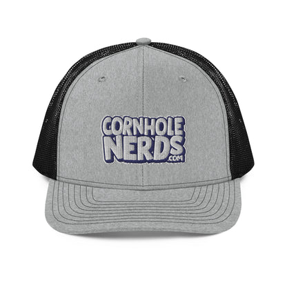 white/navy nerds logo Richardson 112 snapback Trucker hat