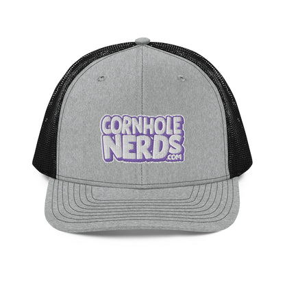 white/purple nerds logo Richardson 112 snapback Trucker hat